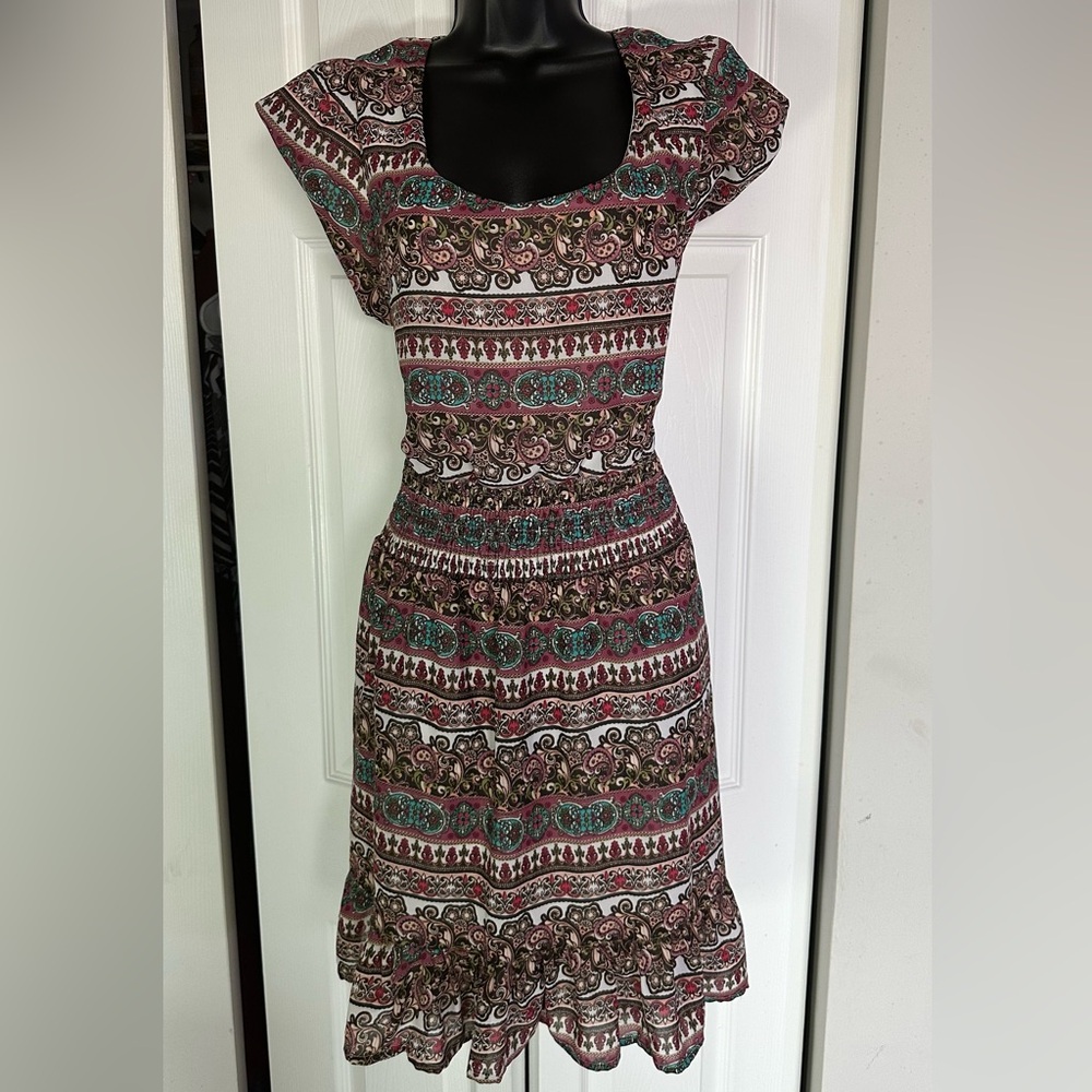 Feathers - *Plus Size* Multicolor bohemian midi dress - Size 2X